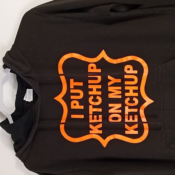 I Put Ketchup On Pull-on Sweatshirt Hoodie Size Adult Medium - Picture 4 of 15